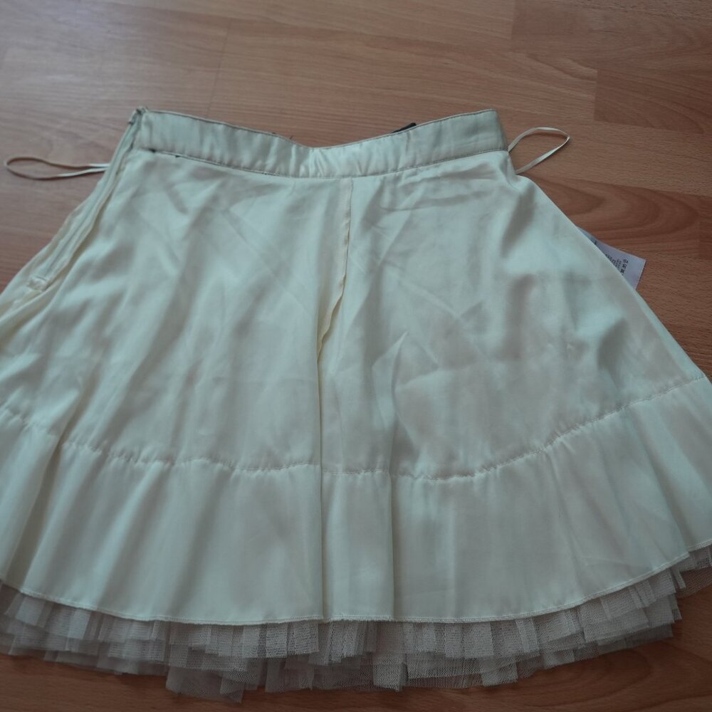 NWT NAF NAF Ecru Mesh Tulle Skirt โ Size EU 36 / S - Picture 5 of 8